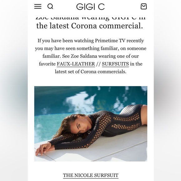 NWOT Gigi C Nicole Surfsuit - Picture 4 of 13